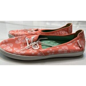 Vans Women's 8.5 Surf Siders Coral Floral Low Top‎ Lace Up Casual Shoes Sneakers